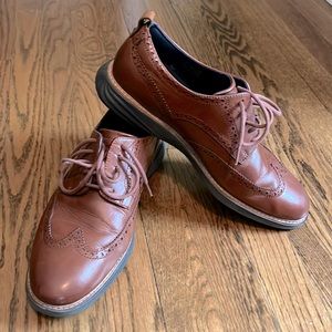 Cole Haan Original Grand Wingtip Oxford Shoes - Brown - Size 11